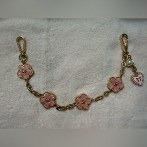 🆕 Gold and Pink Flower Chain for bag 👜
